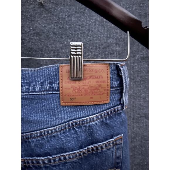 Levi's Premium 501 Jeans Womens 27x28 Blue Denim Straight Leg Button Fly Classic - Picture 3 of 11